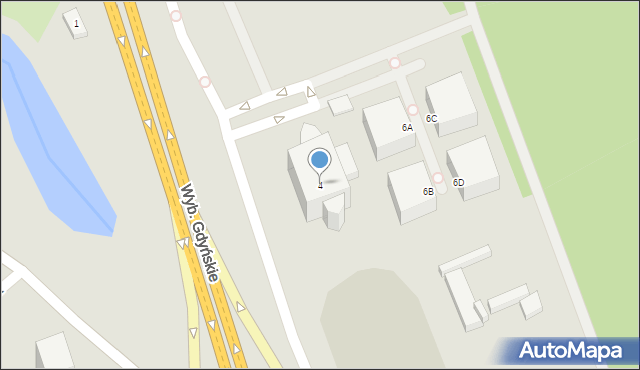 Warszawa, Wybrzeże Gdyńskie, 4, mapa Warszawy