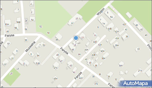 Warszawa, Wygon, 15A, mapa Warszawy