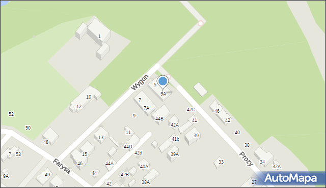 Warszawa, Wygon, 5A, mapa Warszawy