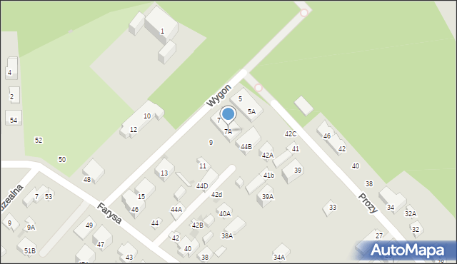 Warszawa, Wygon, 7A, mapa Warszawy