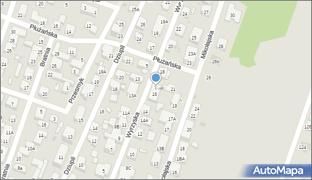 Warszawa, Wyrzyska, 16A, mapa Warszawy