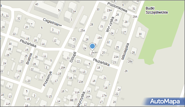 Warszawa, Wyrzyska, 17, mapa Warszawy