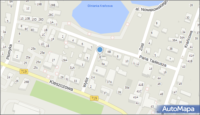 Warszawa, Wylot, 6, mapa Warszawy