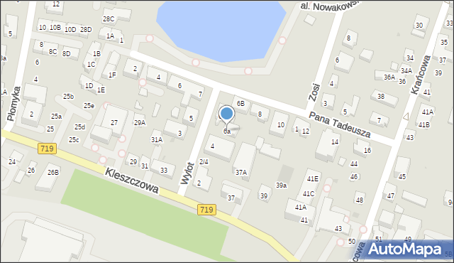 Warszawa, Wylot, 6a, mapa Warszawy