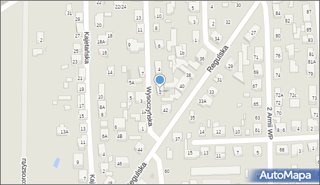 Warszawa, Wysoczyńska, 2, mapa Warszawy