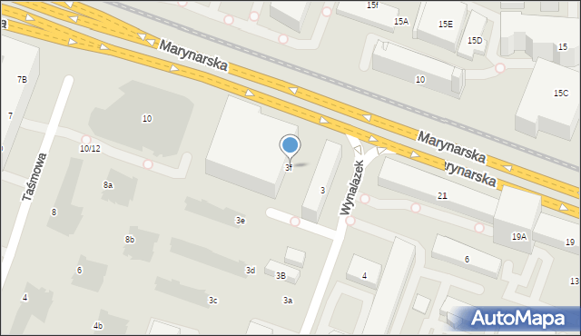 Warszawa, Wynalazek, 3f, mapa Warszawy