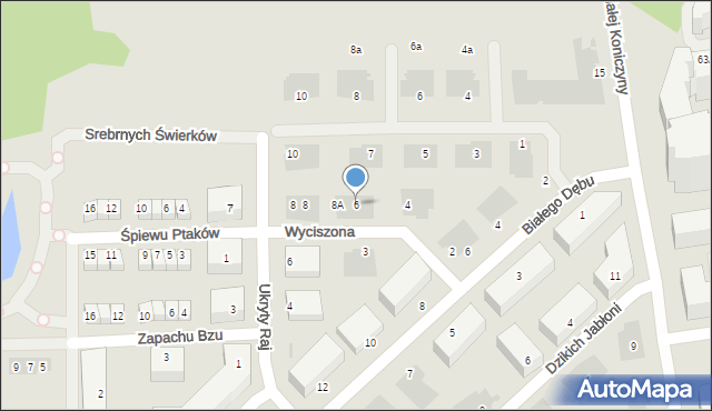 Warszawa, Wyciszona, 6, mapa Warszawy