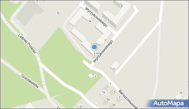 Warszawa, Wyrzykowskiego Mariana, 1, mapa Warszawy