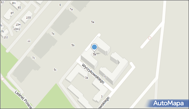 Warszawa, Wyrzykowskiego Mariana, 5a, mapa Warszawy
