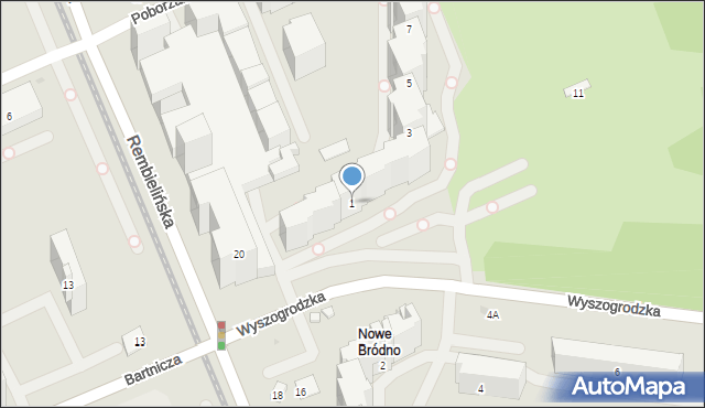 Warszawa, Wyszogrodzka, 1, mapa Warszawy