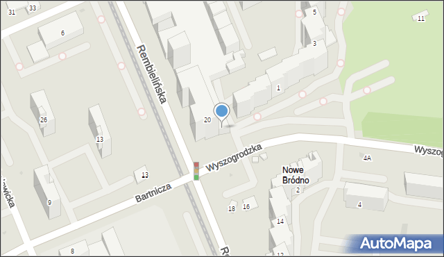 Warszawa, Wyszogrodzka, 2c, mapa Warszawy