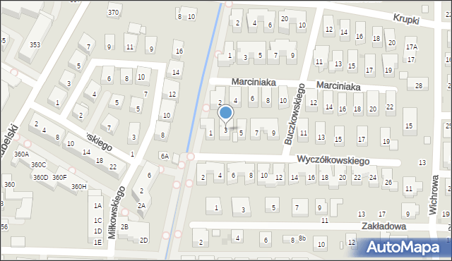 Warszawa, Wyczółkowskiego Leona, 3, mapa Warszawy