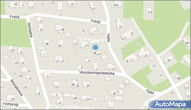 Warszawa, Wysokomazowiecka, 4B, mapa Warszawy