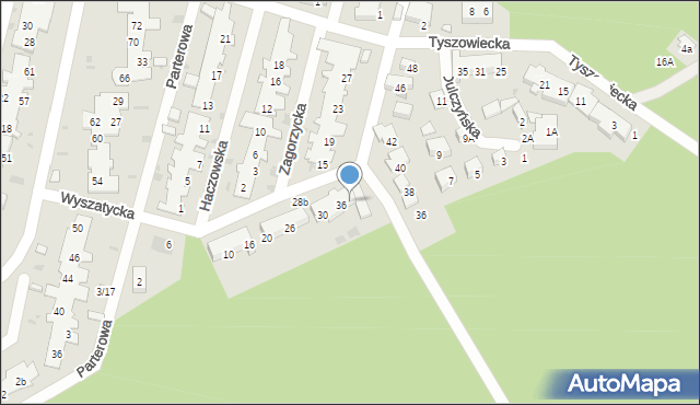 Warszawa, Wyszatycka, 38, mapa Warszawy