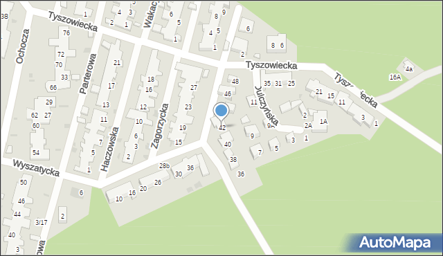 Warszawa, Wyszatycka, 42, mapa Warszawy