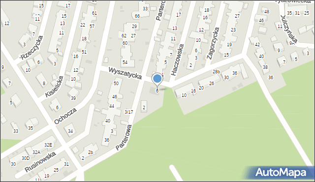 Warszawa, Wyszatycka, 6, mapa Warszawy