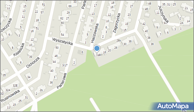 Warszawa, Wyszatycka, 8, mapa Warszawy