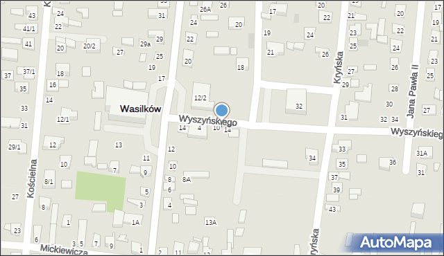 Wasilków, Wyszyńskiego Stefana, ks. kard., 12, mapa Wasilków