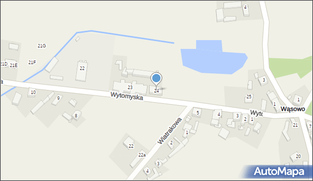 Wąsowo, Wytomyska, 24, mapa Wąsowo