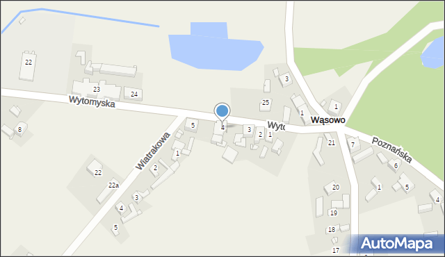 Wąsowo, Wytomyska, 4, mapa Wąsowo