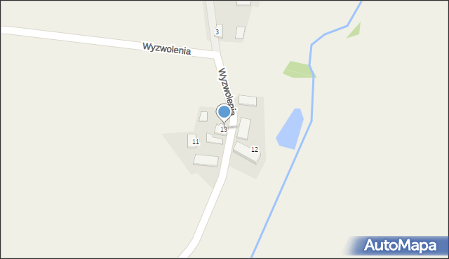 Wędzina, Wyzwolenia, 13, mapa Wędzina