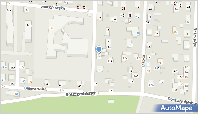 Wejherowo, Wysoka, 11, mapa Wejherowo