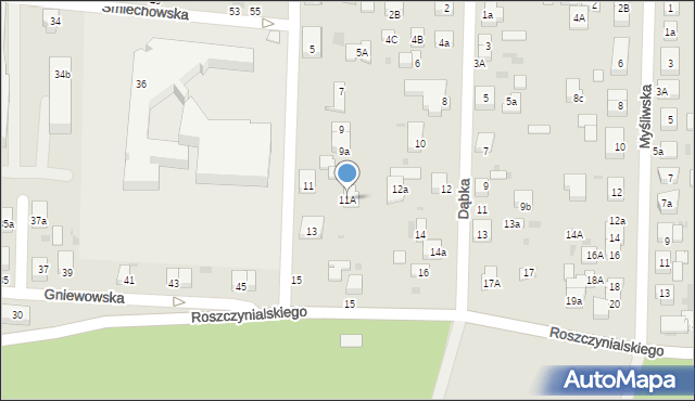 Wejherowo, Wysoka, 11A, mapa Wejherowo