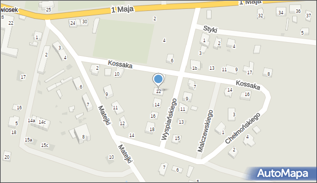 Wiązów, Wyspiańskiego Stanisława, 12, mapa Wiązów