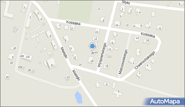 Wiązów, Wyspiańskiego Stanisława, 16, mapa Wiązów