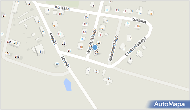 Wiązów, Wyspiańskiego Stanisława, 17, mapa Wiązów