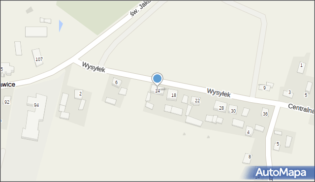 Więcławice Stare, Wysyłek, 14, mapa Więcławice Stare