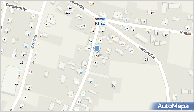 Wielki Klincz, Wybickiego Józefa, gen., 5a, mapa Wielki Klincz