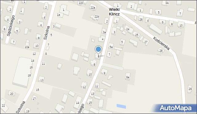 Wielki Klincz, Wybickiego Józefa, gen., 6, mapa Wielki Klincz