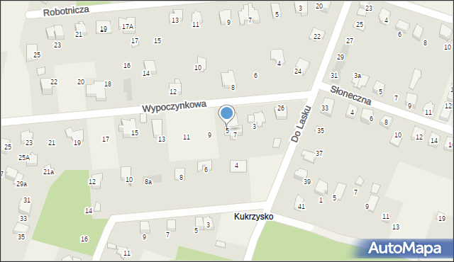 Wilkowice, Wypoczynkowa, 5, mapa Wilkowice