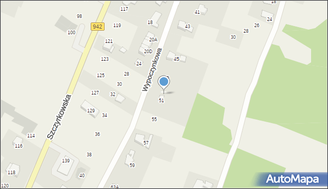 Wilkowice, Wypoczynkowa, 53, mapa Wilkowice