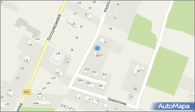 Wilkowice, Wypoczynkowa, 59, mapa Wilkowice