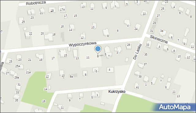 Wilkowice, Wypoczynkowa, 9, mapa Wilkowice