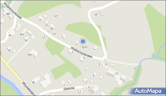 Wisła, Wypoczynkowa, 5, mapa Wisła