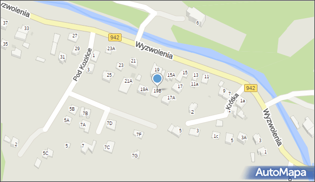 Wisła, Wyzwolenia, 19B, mapa Wisła