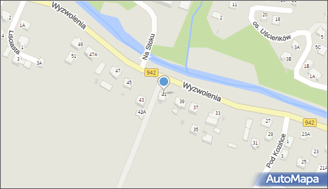 Wisła, Wyzwolenia, 41, mapa Wisła