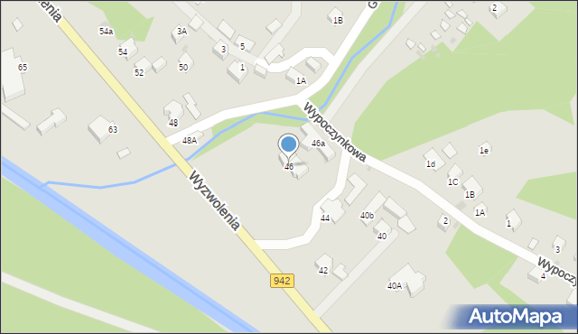 Wisła, Wyzwolenia, 46, mapa Wisła