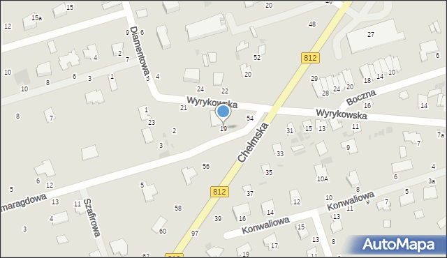 Włodawa, Wyrykowska, 19, mapa Włodawa