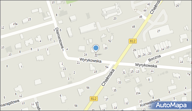 Włodawa, Wyrykowska, 22, mapa Włodawa