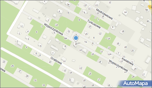 Włodzimierzów, Wypoczynkowa, 10, mapa Włodzimierzów