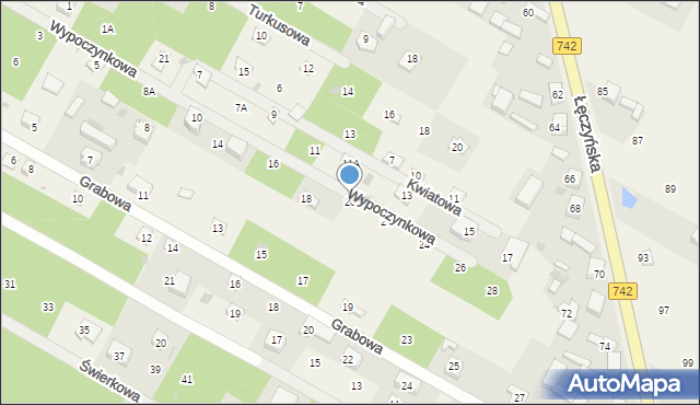 Włodzimierzów, Wypoczynkowa, 20, mapa Włodzimierzów