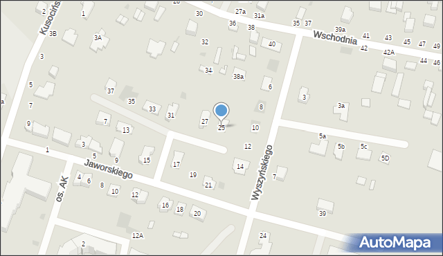 Włoszczowa, Wyszyńskiego Stefana, ks. kard., 25, mapa Włoszczowa