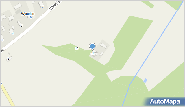 Wola Baranowska, Wysokie, 11, mapa Wola Baranowska