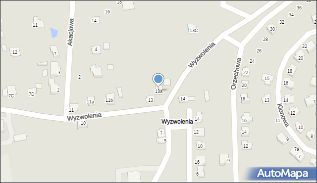 Wolbrom, Wyzwolenia, 13a, mapa Wolbrom