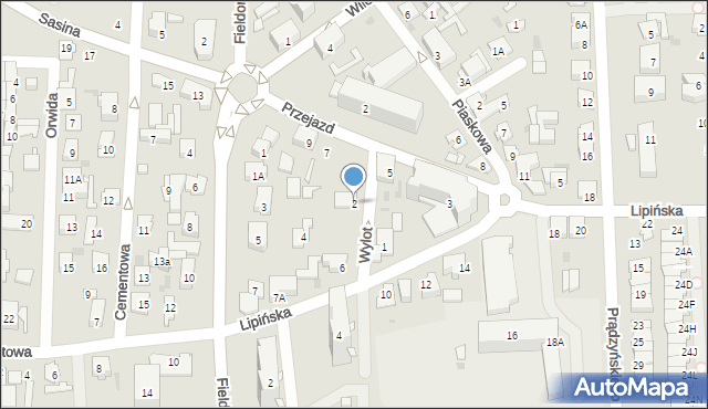 Wołomin, Wylot, 2, mapa Wołomin