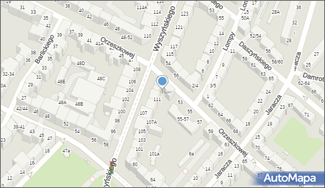 Wrocław, Wyszyńskiego Stefana, ks. kard., 113A, mapa Wrocławia